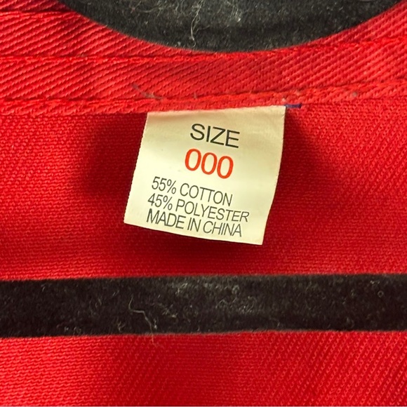 Kids Red Martial Arts Gi Top and pants set (size 000 translates to child medium) - Picture 2 of 9